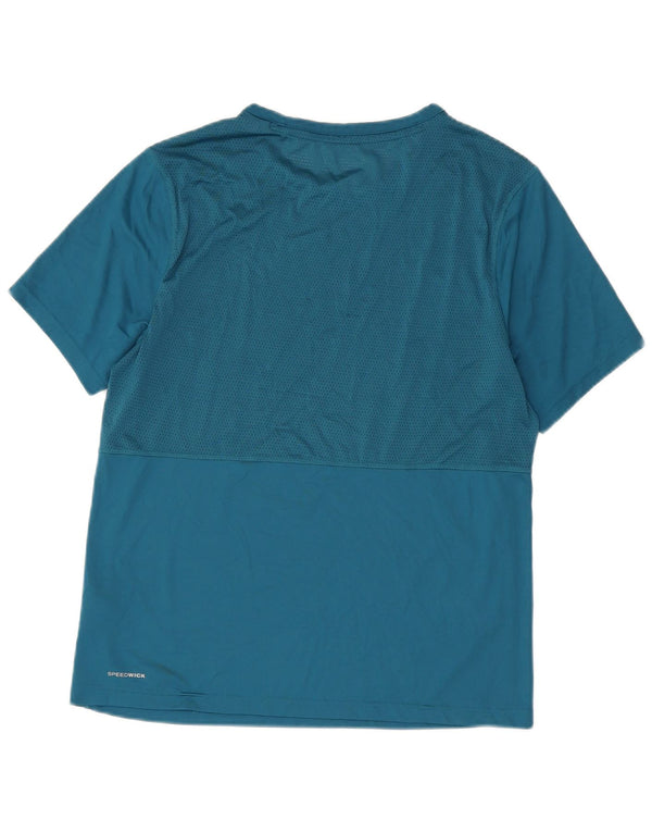 Reebok Herren T-Shirt Top Large Blau Colourblock Polyester