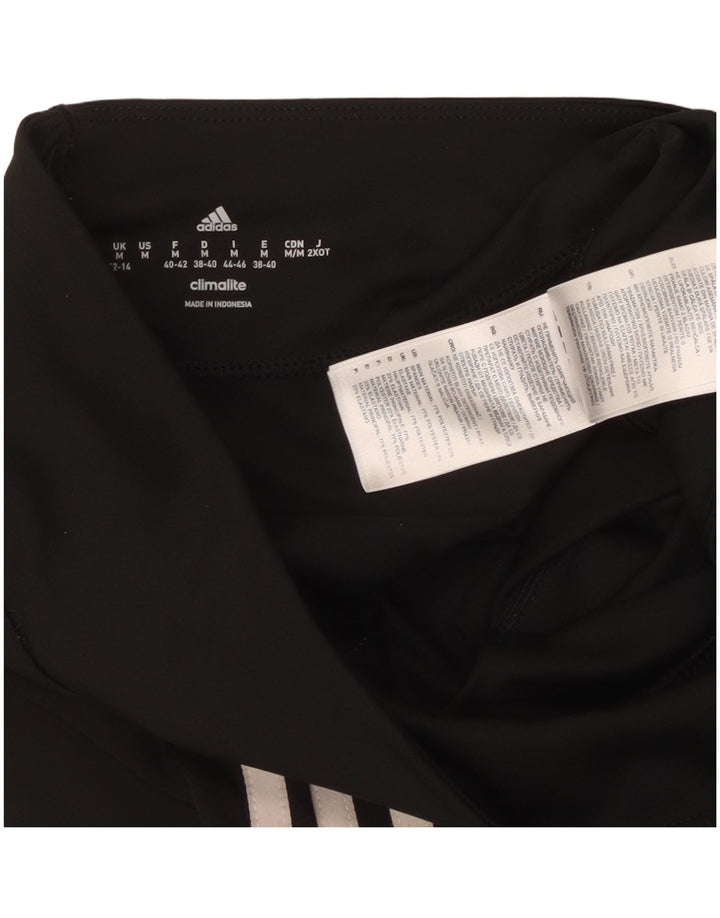 Adidas Damen Climalite Capri Leggings UK 12/14 Medium Schwarz Polyester