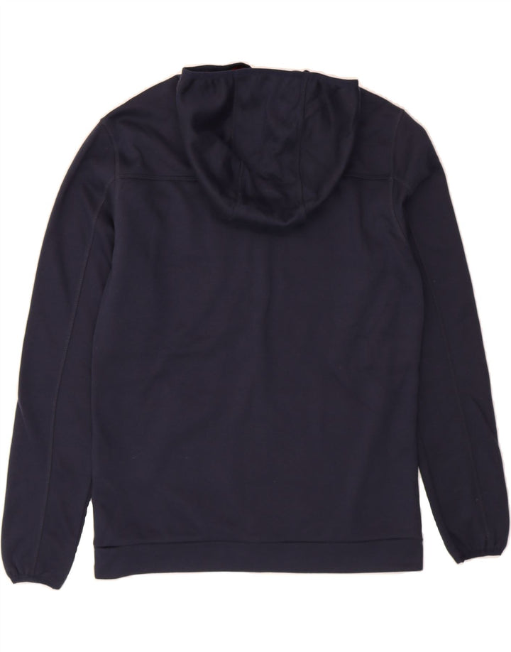 JACK & JONES Mens Zip Hoodie Sweater Small Navy Blue Polyester Vintage Jack & Jones and Second-Hand Jack & Jones from Messina Hembry 