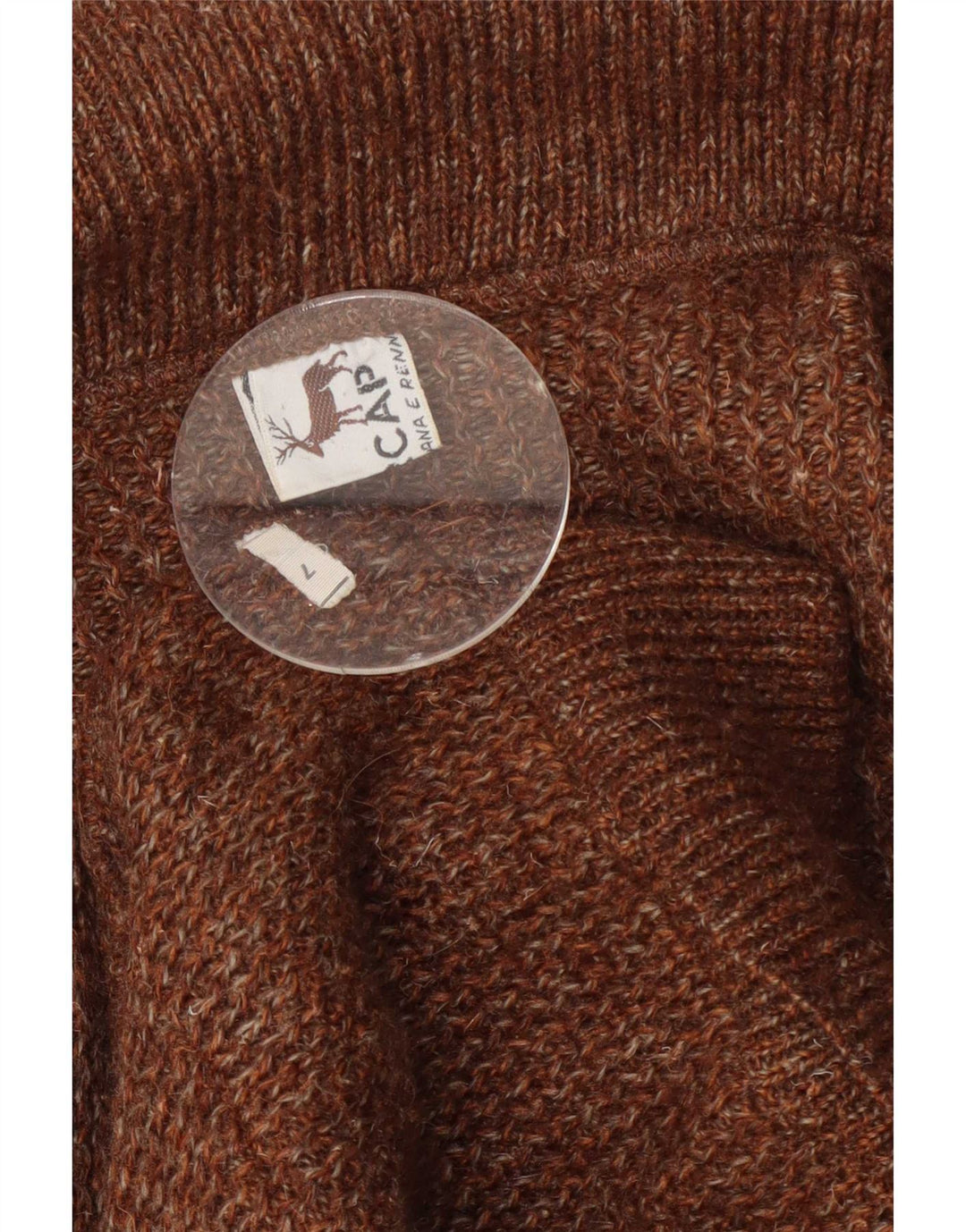 Sercap Herren-Cardigan-Pullover Mittelbraun Farbblock