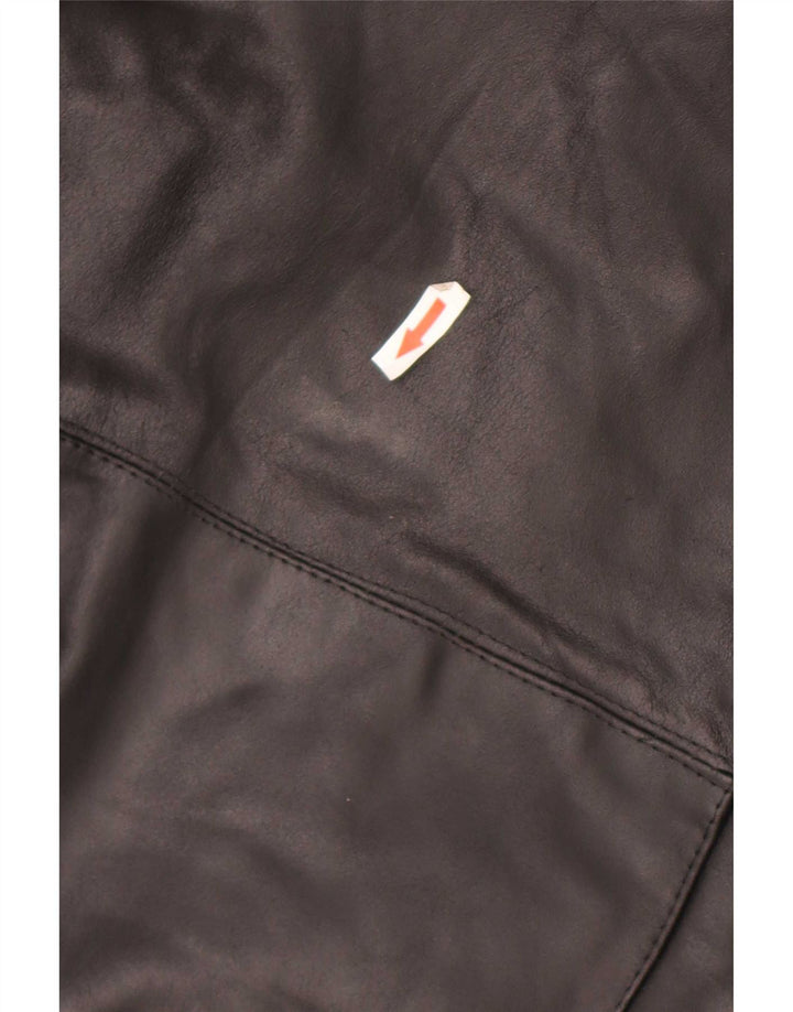 Vintage Herren Lederjacke IT 54 2XL Schwarzes Leder