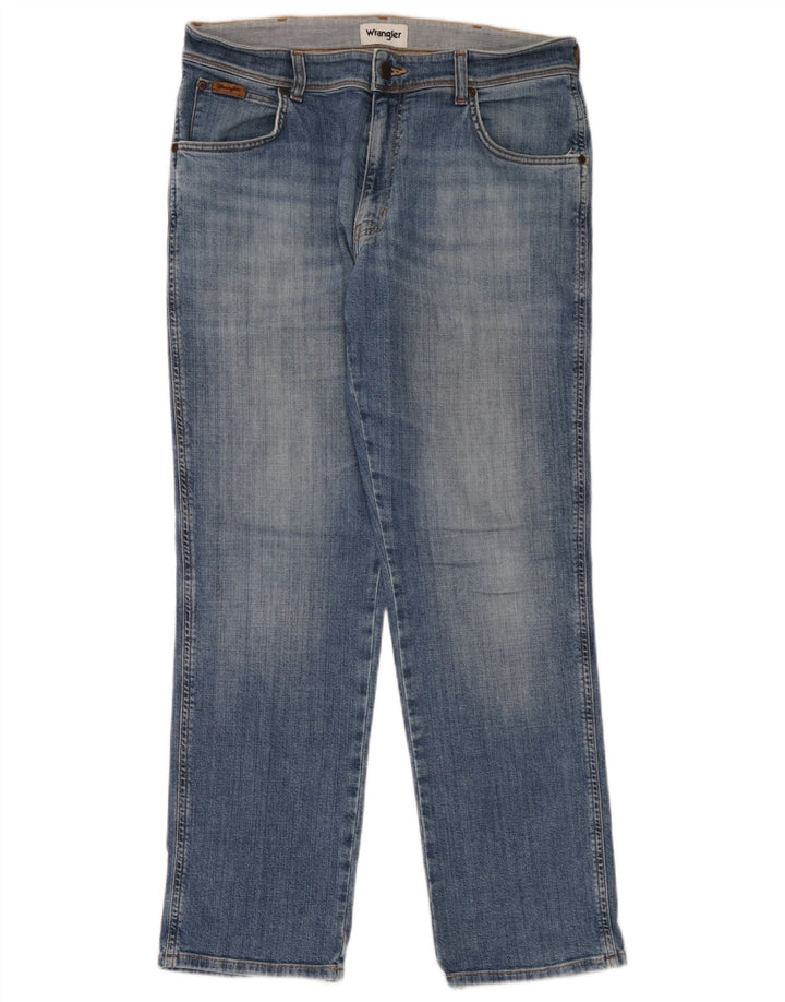 Wrangler Herren Texas Straight Jeans W34 L30 Blaue Baumwolle