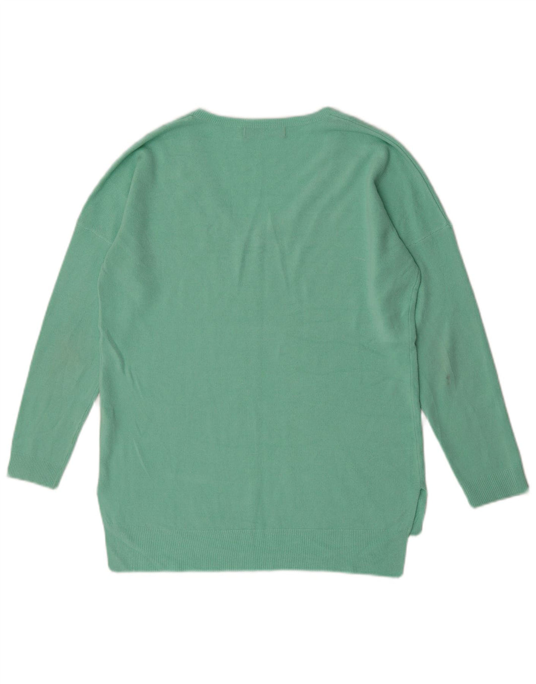 Marks & Spencer Damen-Pullover mit V-Ausschnitt, UK 12, Mittelgrün, Acryl