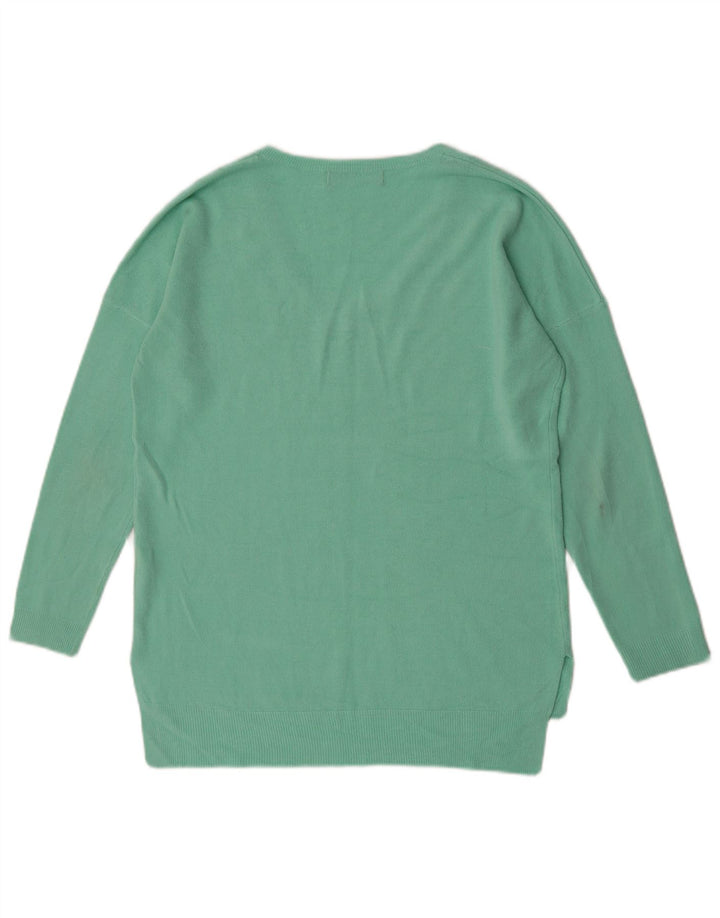 Marks & Spencer Damen-Pullover mit V-Ausschnitt, UK 12, Mittelgrün, Acryl