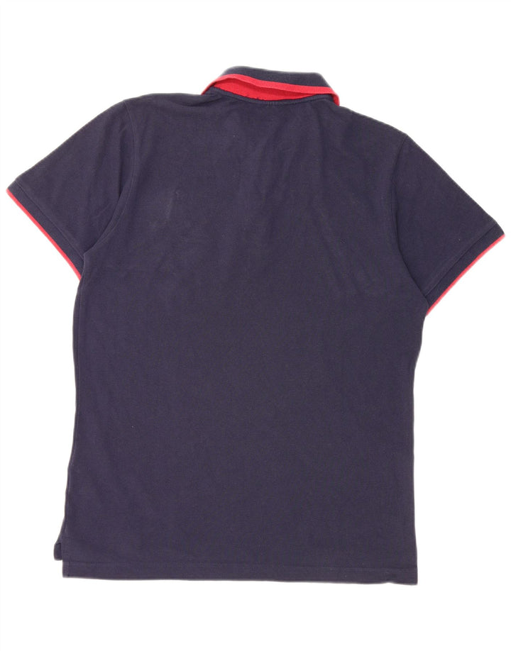 MARLBORO CLASSICS Herren-Poloshirt, mittelmarineblaue Baumwolle