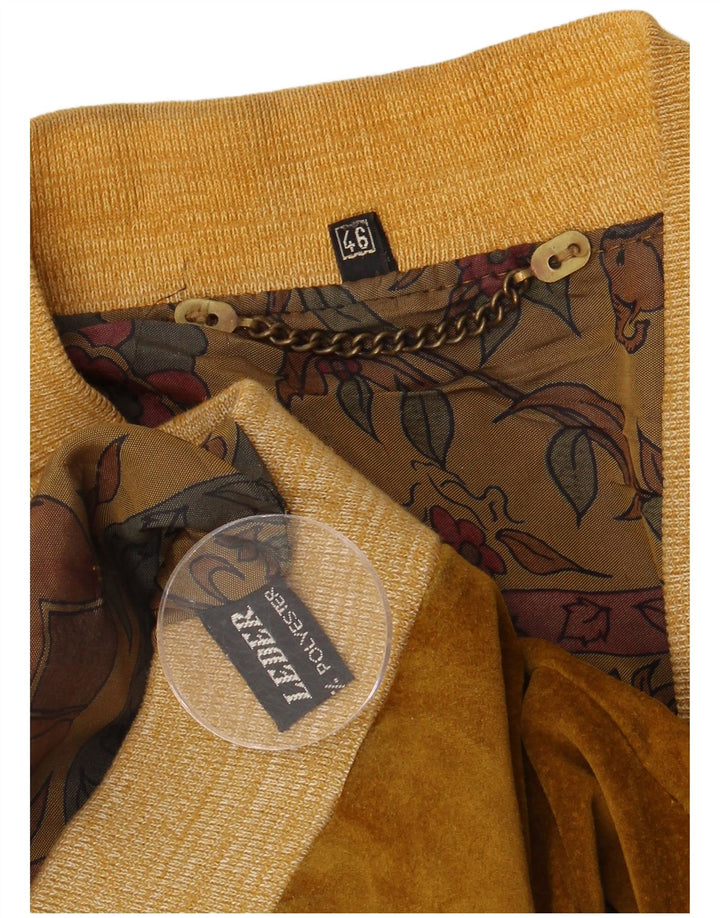 Vintage Damen Übergroße Wildleder Bomberjacke IT 46 Großes braunes Leder