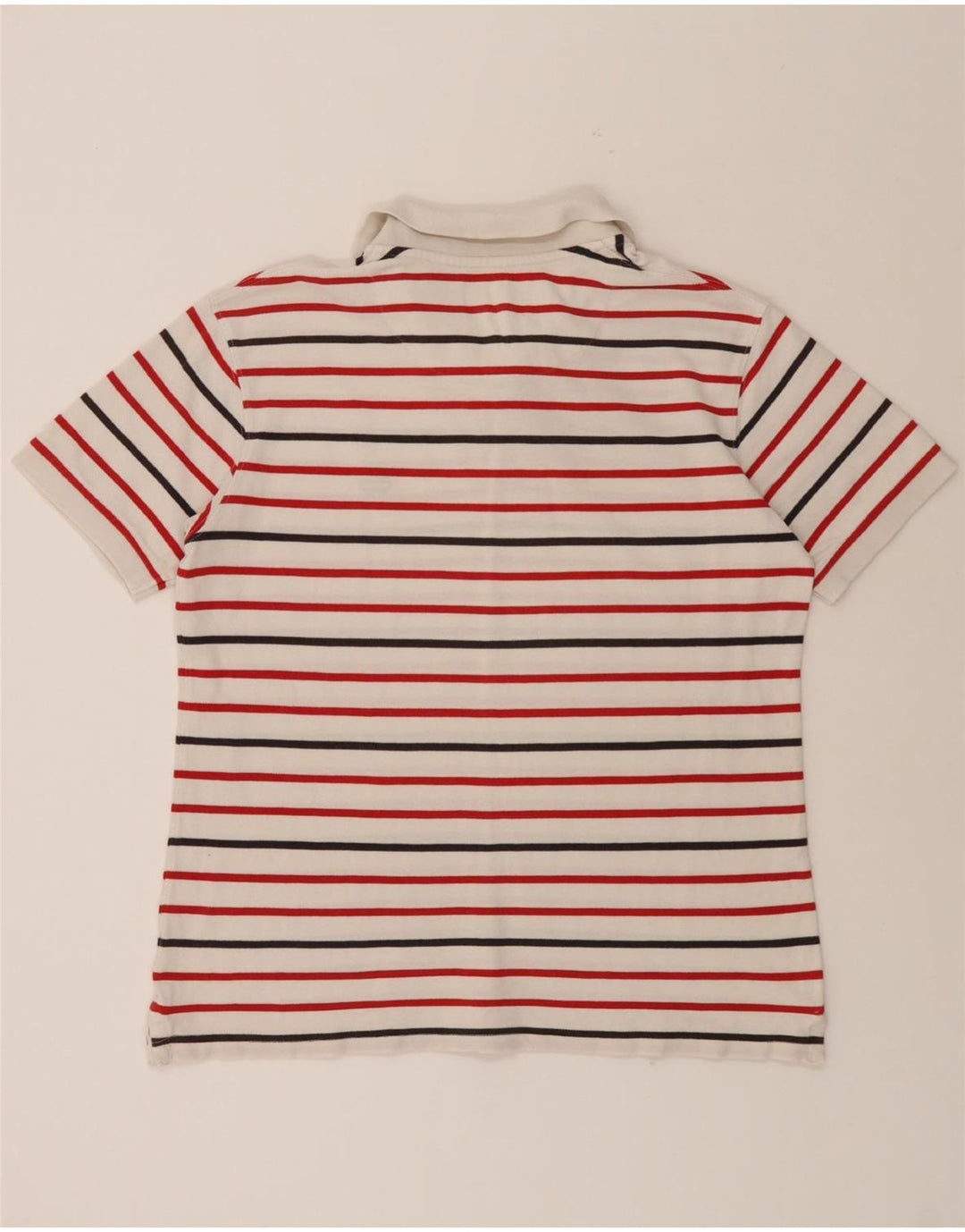 TIMBERLAND Mens Regular Fit Polo Shirt Large White Striped Cotton Vintage Timberland and Second-Hand Timberland from Messina Hembry 