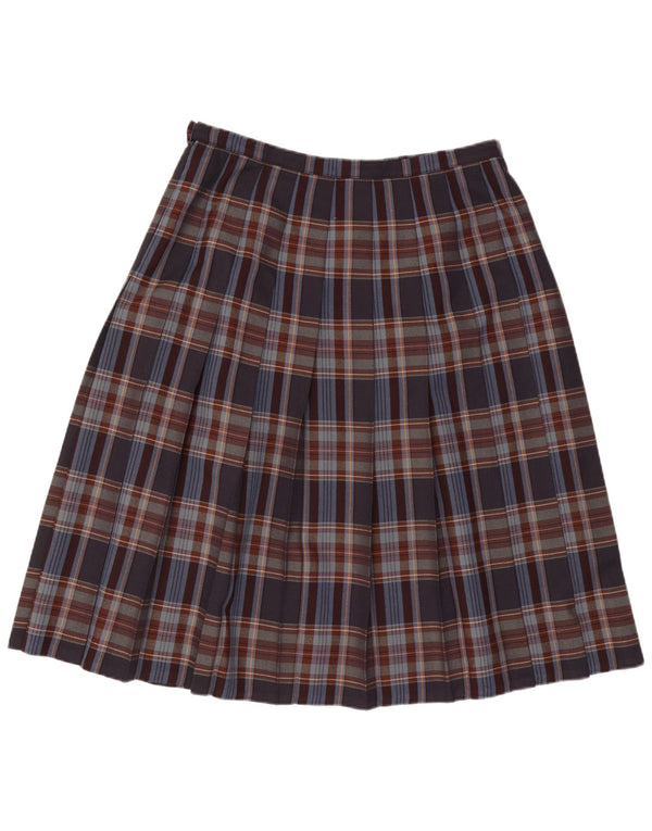 Eastex Faltenrock für Damen, Größe 18, XL, W36, braun kariertes Polyester