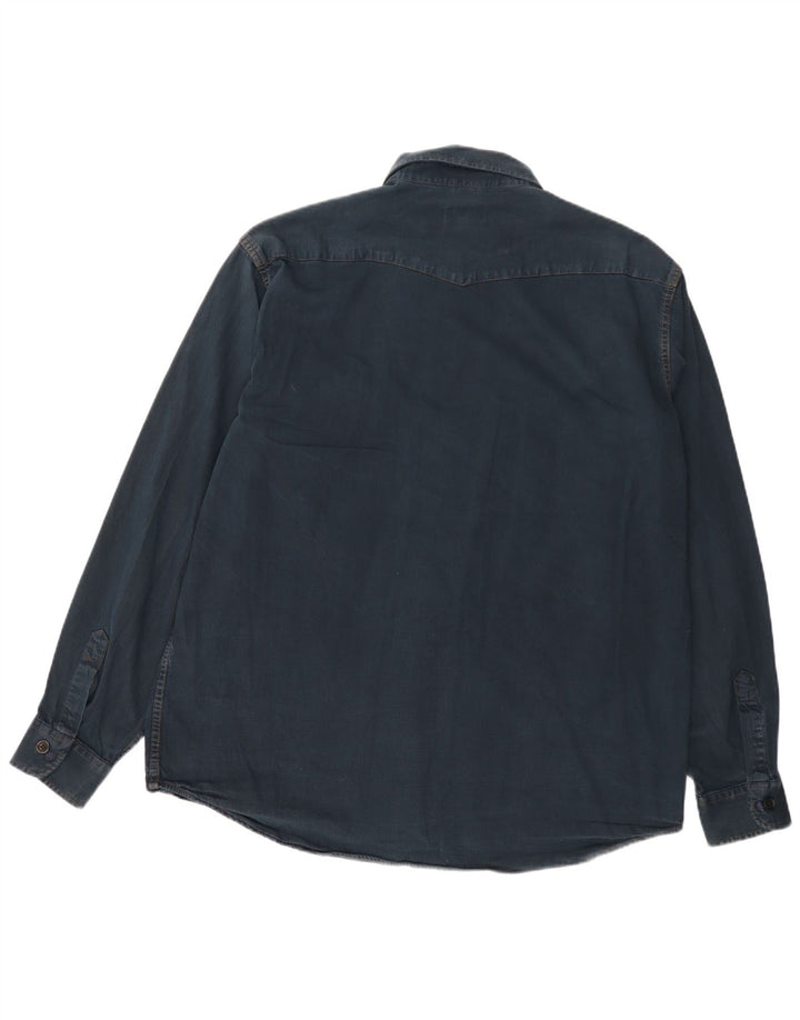 Carrera Herren Jeanshemd 2XL Marineblau Baumwolle
