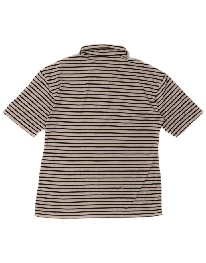 Lacoste Herren-Poloshirt, Größe 4, mittelweiß, Nadelstreifen