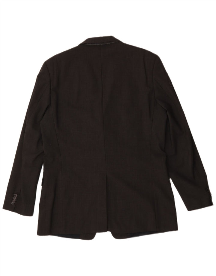 Hugo Boss Herren-Blazer mit 3 Knöpfen, UK 50, große schwarze Wolle