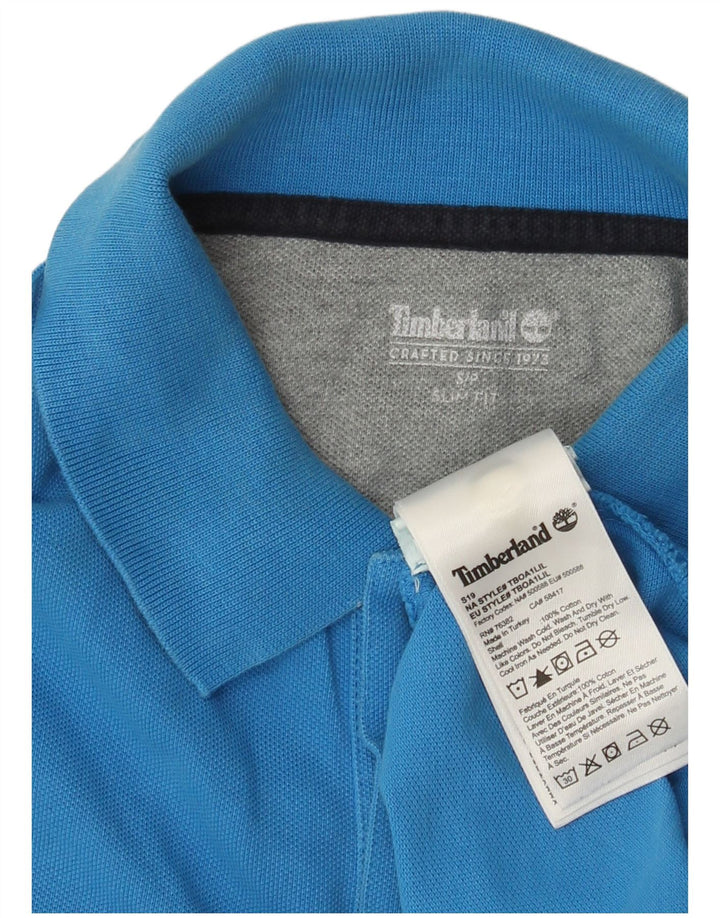 Timberland Herren Slim Fit Poloshirt Kleine blaue Baumwolle