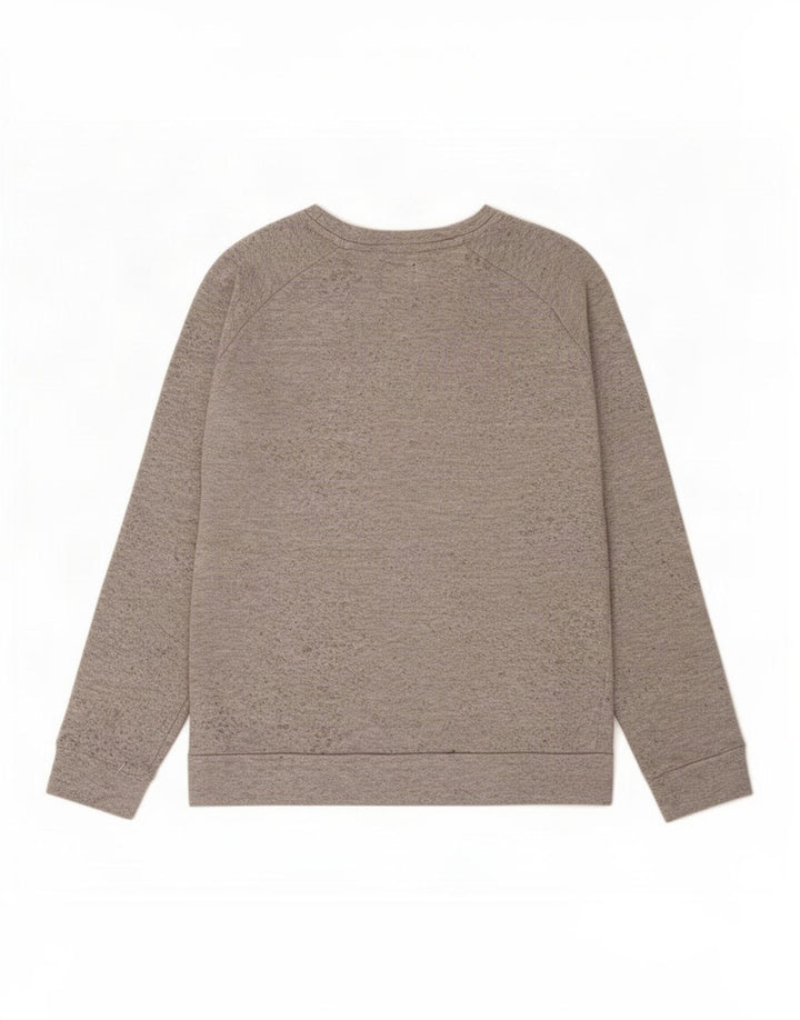 Zara Herren-Sweatshirt-Pullover, großes grau geflecktes Polyester
