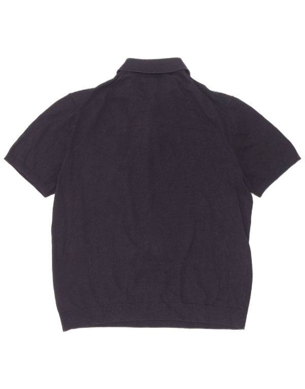 Marks & Spencer Herren-Pullover mit Polokragen, kurzärmelig, 2XL, Marineblau