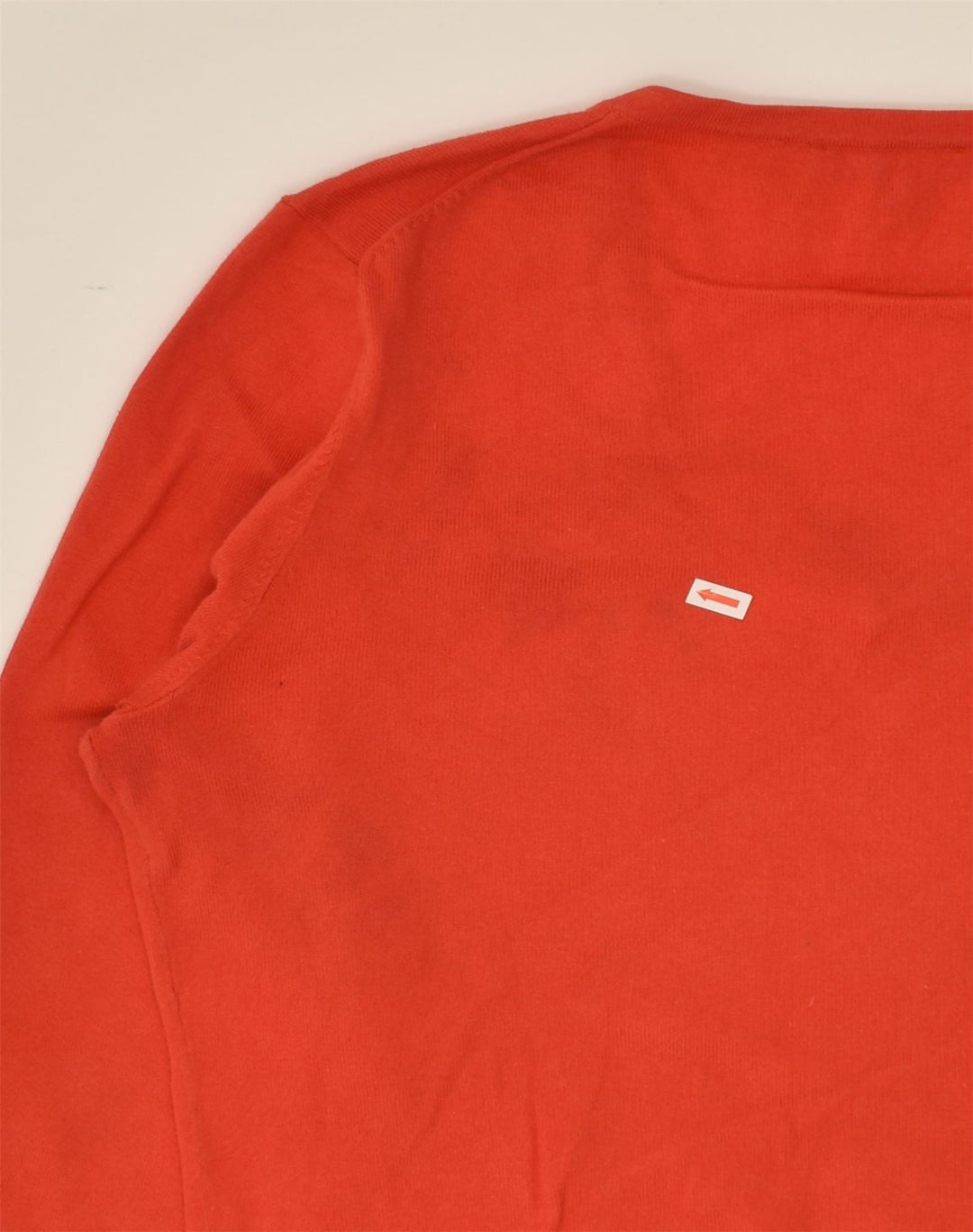 TOMMY HILFIGER Womens V-Neck Jumper Sweater UK 18 XL Red Cotton | Vintage Tommy Hilfiger | Thrift | Second-Hand Tommy Hilfiger | Used Clothing | Messina Hembry 