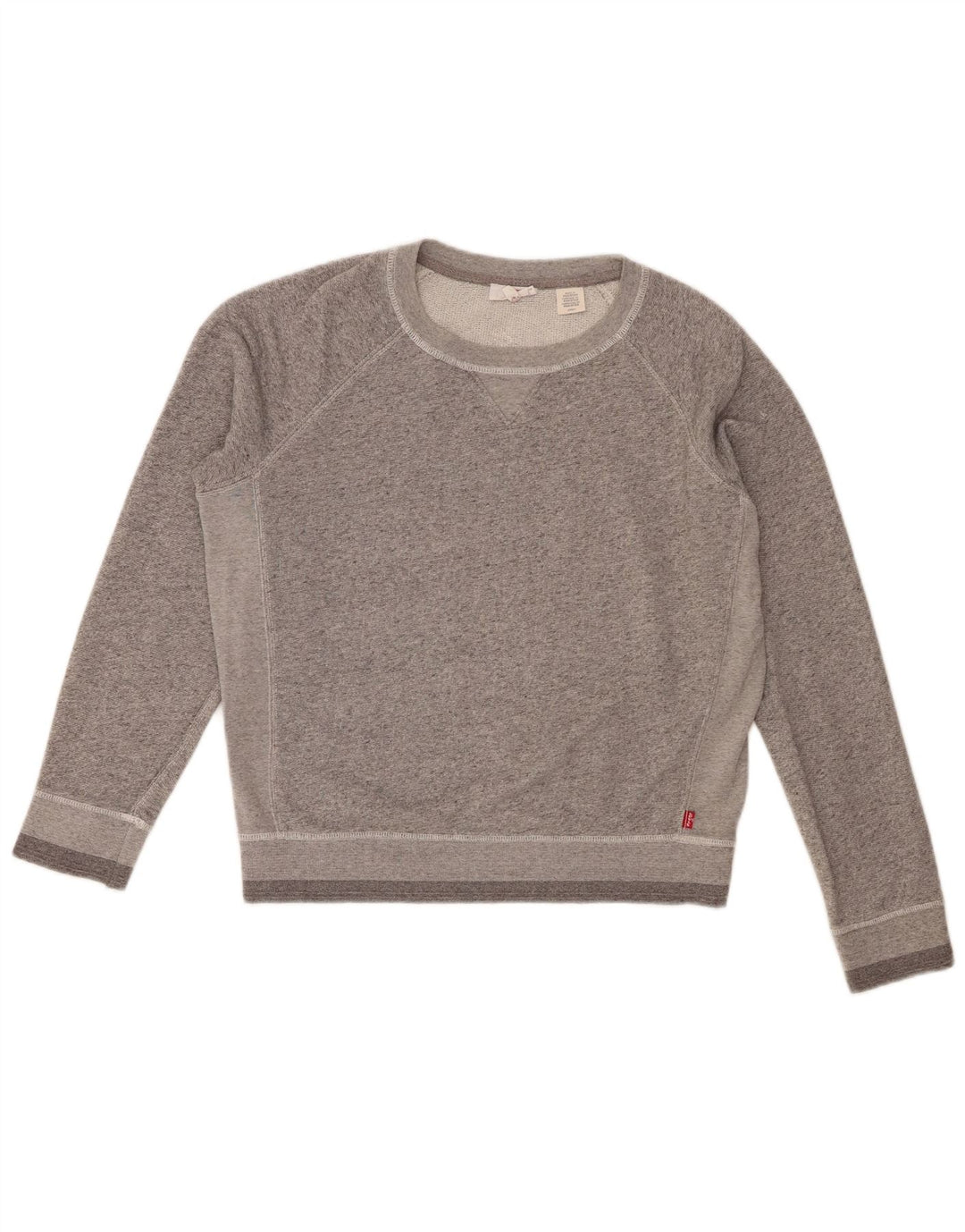Levi's Damen-Sweatshirt in Übergröße, Gr. 10, Größe S, grau gefleckte Baumwolle