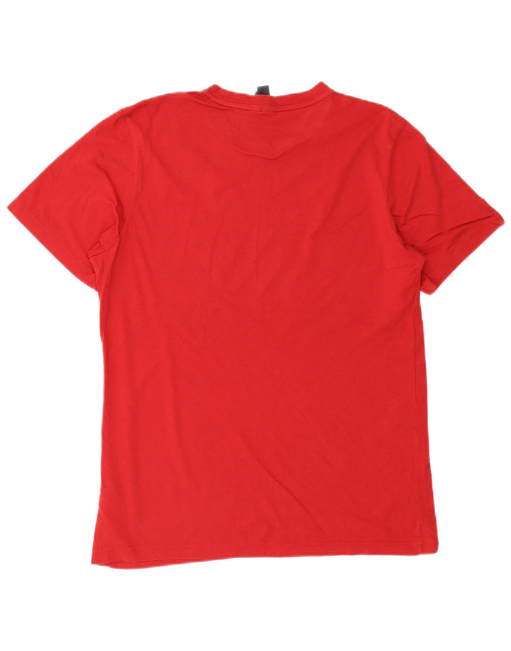 ADIDAS Herren Grafik-T-Shirt-Oberteil aus mittelroter Baumwolle