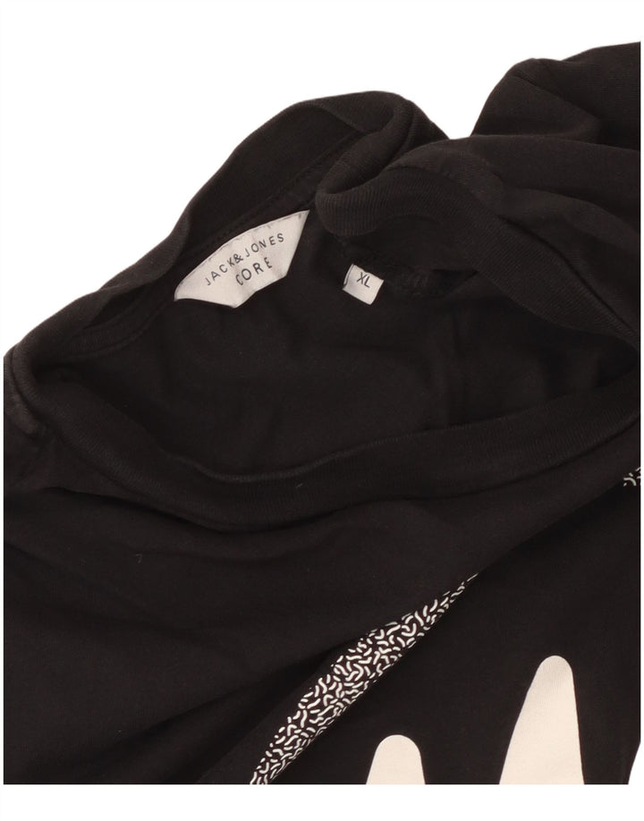 Jack & Jones Herren Grafik T-Shirt Top XL Schwarz