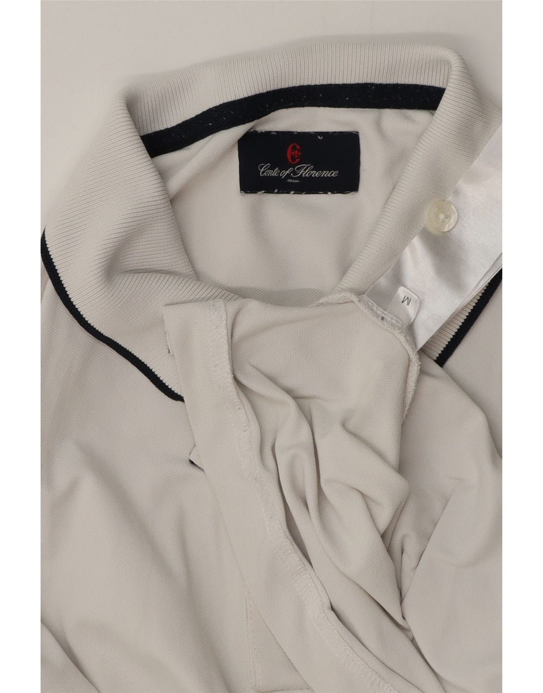 CONTE OF FLORENCE Herren-Poloshirt aus mittelweißer Baumwolle