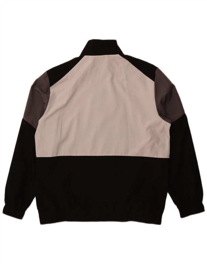 Puma Herren-Trainingsanzug-Top-Jacke XL, schwarzes Farbblock-Polyester