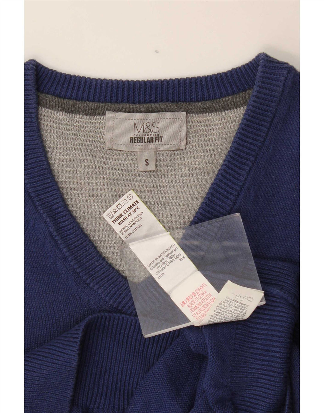 Marks & Spencer Herren-Weste, Tanktop, Größe S, marineblau, Baumwolle