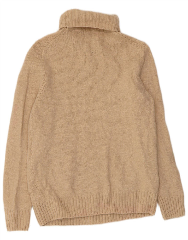 Rollkragenpullover für Damen von Zara, UK 12, mittelbeige Wolle