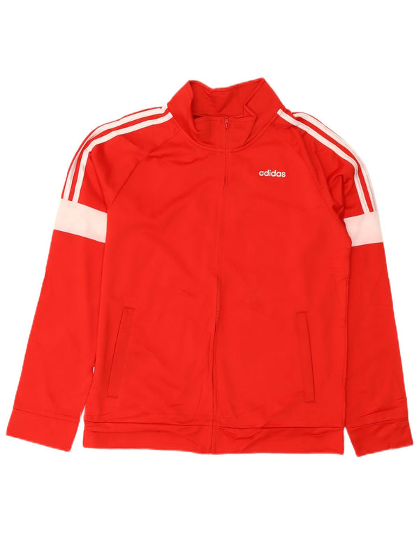 Adidas Mädchen-Trainingsanzug, Top-Jacke, 13–14 Jahre, XL, rotes Colourblock-Polyester
