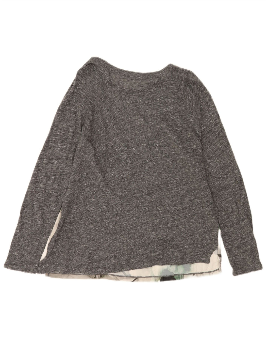 Zara Damen-Blusenoberteil, UK-Größe 46, Größe L, grau geblümt