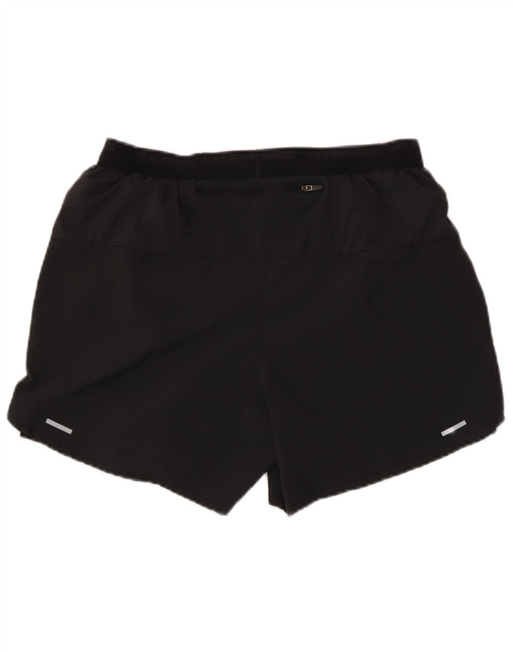 Nike Damen Dri Fit Graphic Sport Shorts UK 14 Medium Schwarz