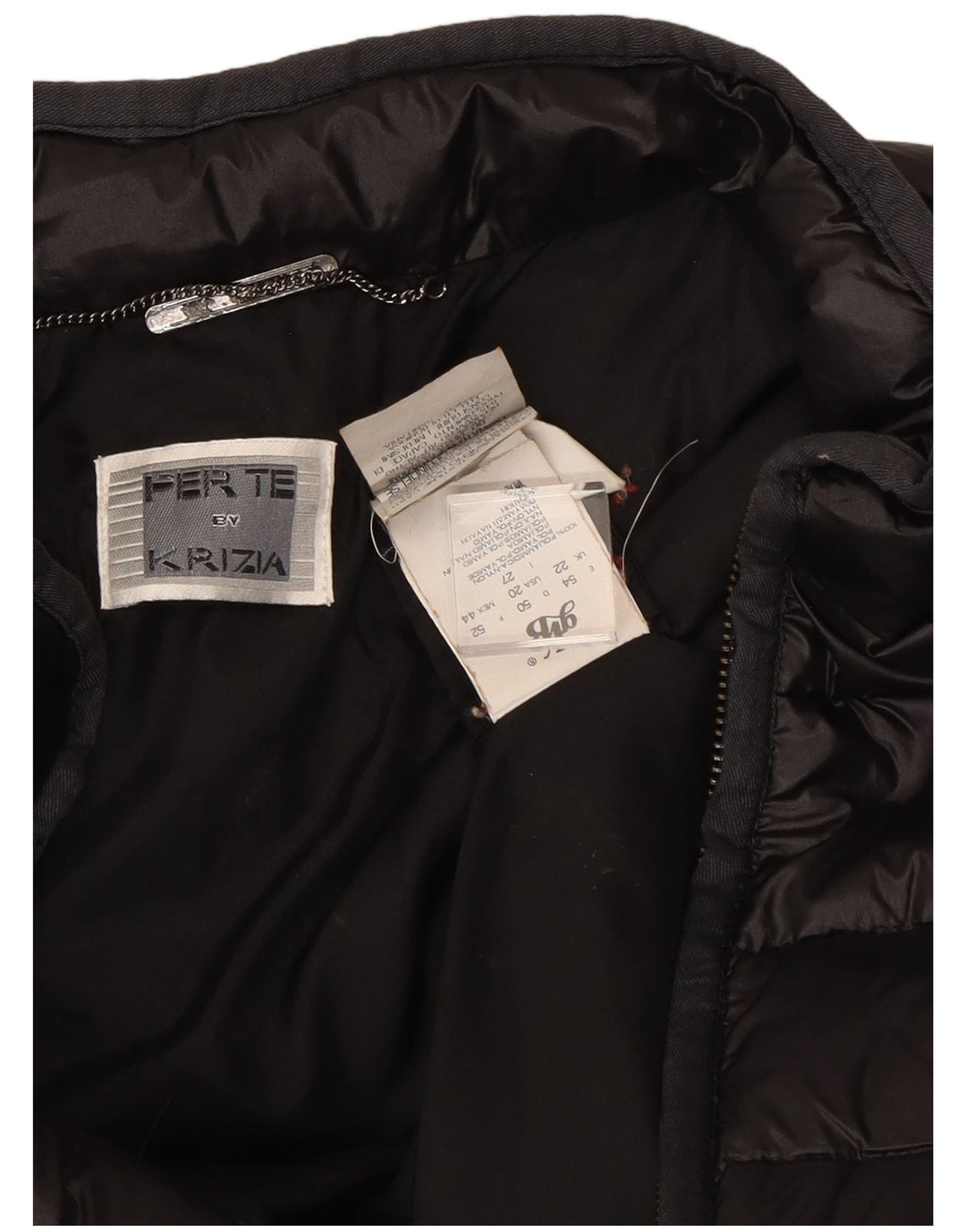 Perte by Krizia Damen Wattierte Jacke UK 22 3XL Schwarz