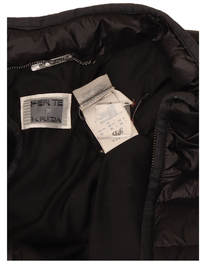 Perte by Krizia Damen Wattierte Jacke UK 22 3XL Schwarz