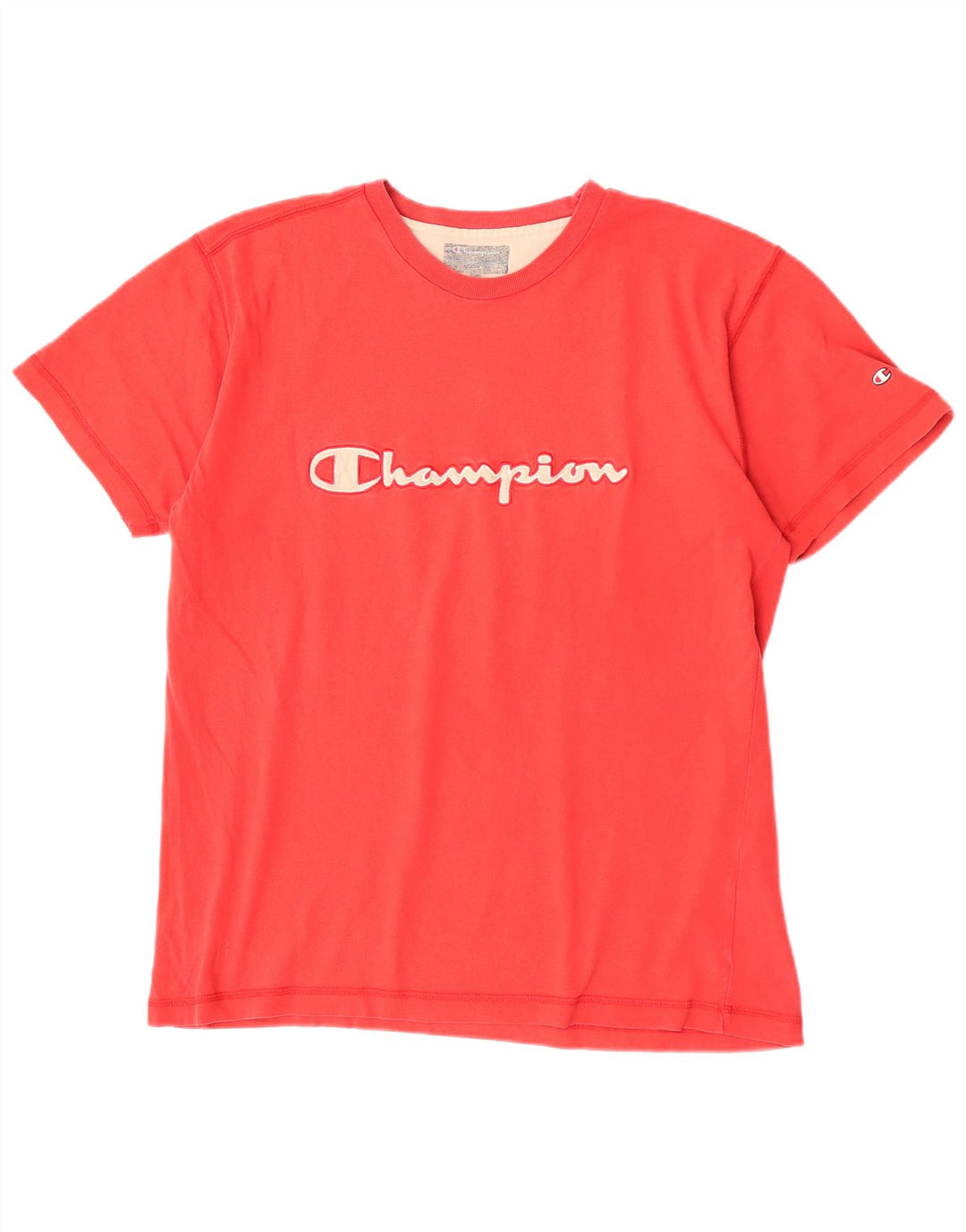 Champion Herren-T-Shirt mit Grafik, Größe L, aus roter Baumwolle