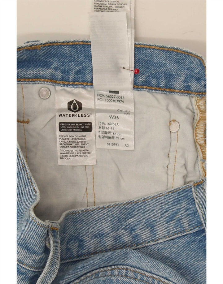 Levi's Damen 501 Distressed Denim Shorts W26 Small Blaue Baumwolle