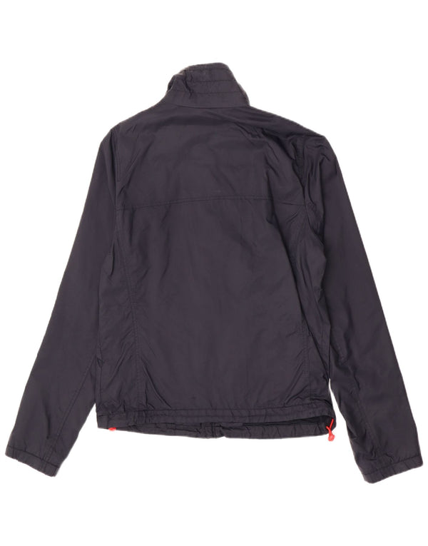 Hollister Herren Regenjacke UK 38 Medium Marineblau Nylon