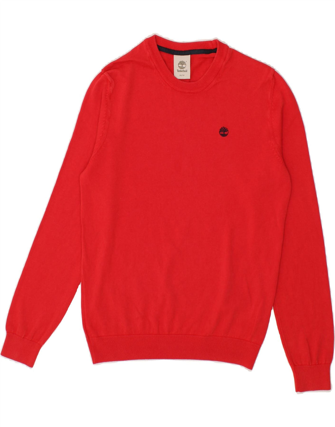 TIMBERLAND Mens Crew Neck Jumper Sweater XS Red Cotton Vintage Timberland and Second-Hand Timberland from Messina Hembry 