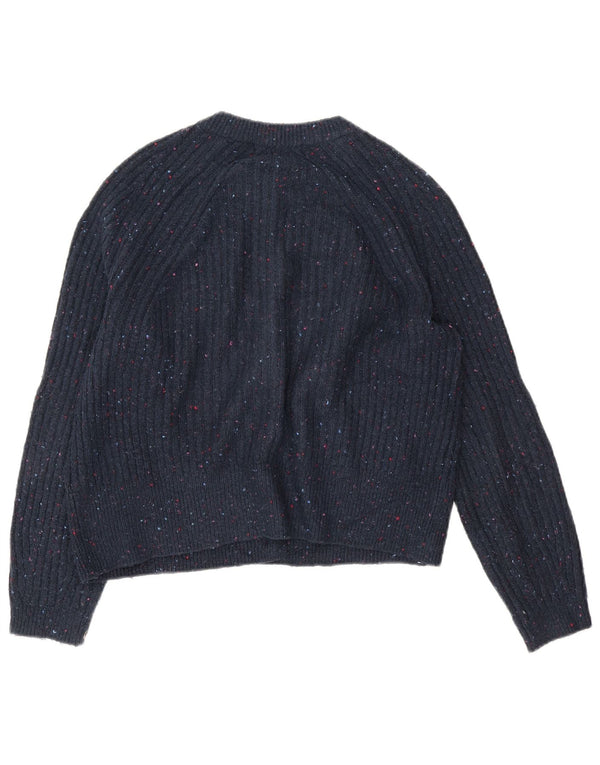 Marks & Spencer Damen-Cardigan-Pullover UK 14 Medium Navy Blue Meliert