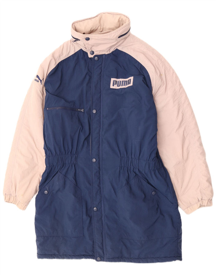 Puma Herren Grafik gepolsterter Mantel IT 52 XL Marineblau Colourblock Polyamid