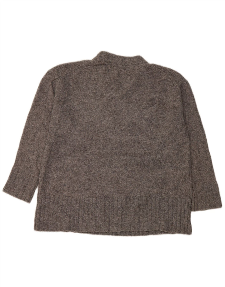 Zara Damen-Pullover mit Rollkragen, übergroß, Gr. 10, Größe S, Grau meliert