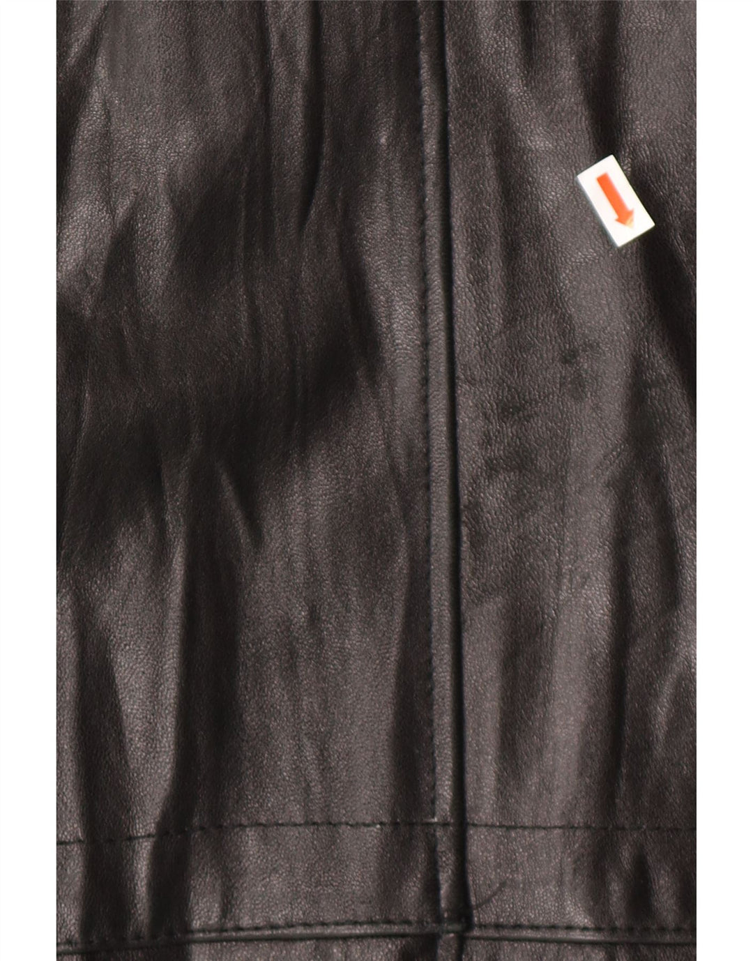 VINTAGE Herren-Ledermantel mit lockerer Passform, UK 38, mittleres schwarzes Leder