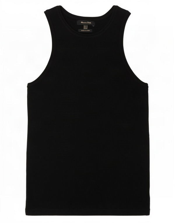 Massimo Dutti Damen Weste Top UK 6 XS Schwarze Wolle