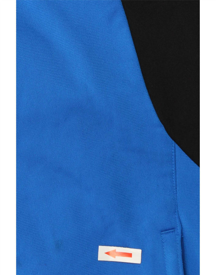Adidas Herren-Trainingsanzug-Top-Jacke aus mittelblauem Colourblock-Polyester