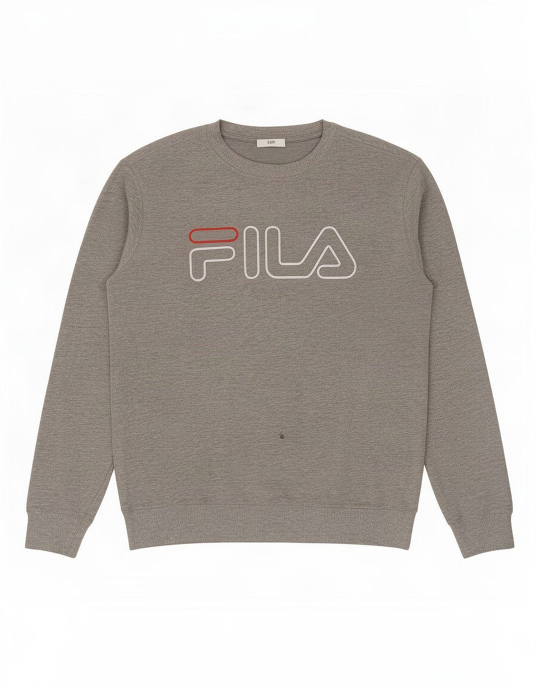 Fila Herren Grafik-Sweatshirt-Pullover aus mittelgrauer Baumwolle