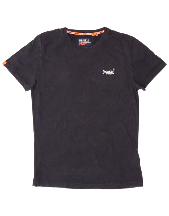 SUPERDRY Herren-T-Shirt-Oberteil, groß, schwarz, Baumwolle, klassisch