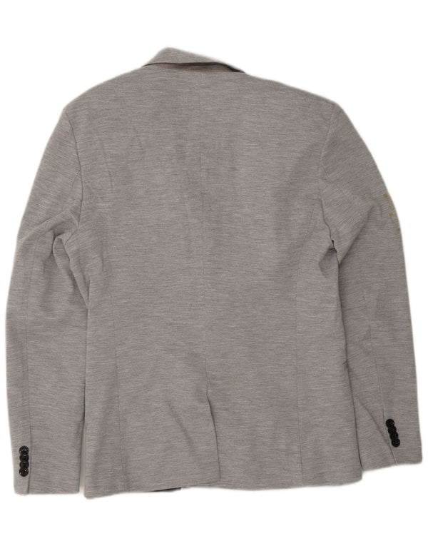 Zara Herren 2-Knopf-Blazerjacke UK 40 Large Grau