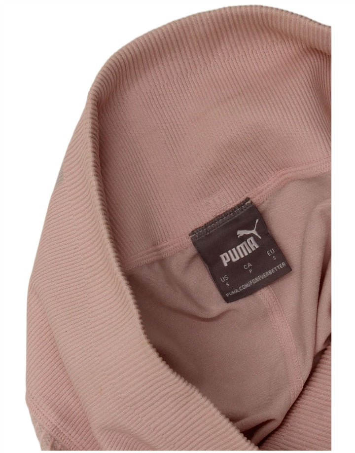 PUMA Womens Graphic Leggings UK 10 Small  Pink