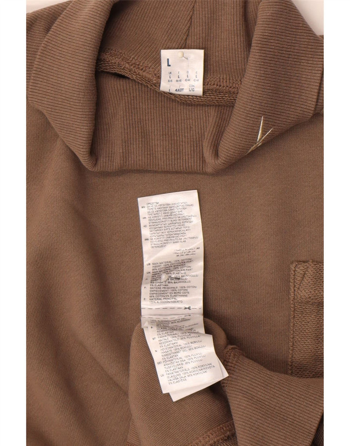 Reebok Damen Übergroßer Rollkragen-Sweatshirt-Pullover UK 16/18 Large Braun