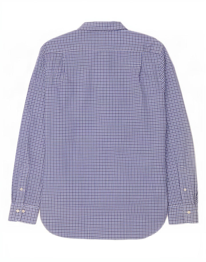 Polo Ralph Lauren Herren-Stretchhemd, Größe 40/41, 16, großes blaues Gingham