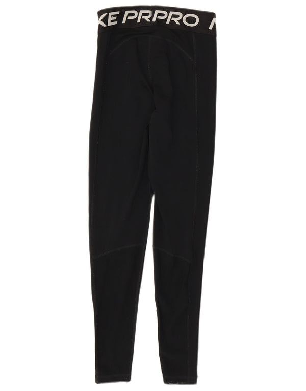 Nike Damen Dri Fit Graphic Leggings UK 4 XS Schwarz Polyester