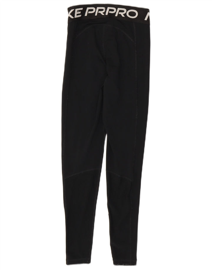 Nike Damen Dri Fit Graphic Leggings UK 4 XS Schwarz Polyester