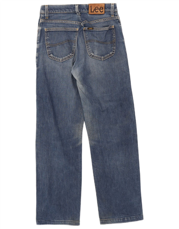 LEE Womens Straight Jeans W28 L30 Blue Cotton